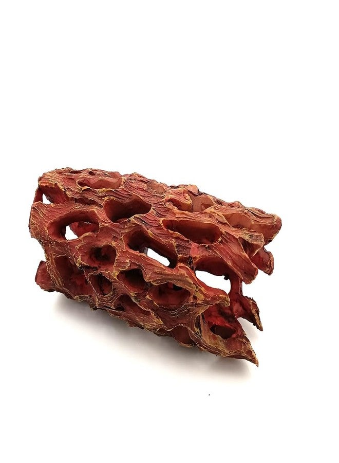 Shelltech Shrimp Hideout Resin Aquarium Decorations Hollow Log Hideaway for Shrimp, Mini Fish, Lizard, Gecko (Dark Brown, Mini) - Image 1